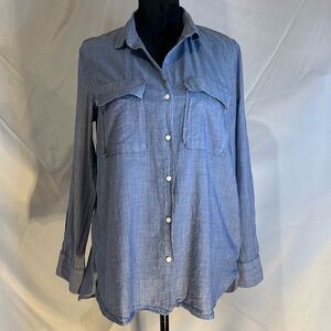 GAP Drapery Utility Long Sleeve Button Down Shirt Size M